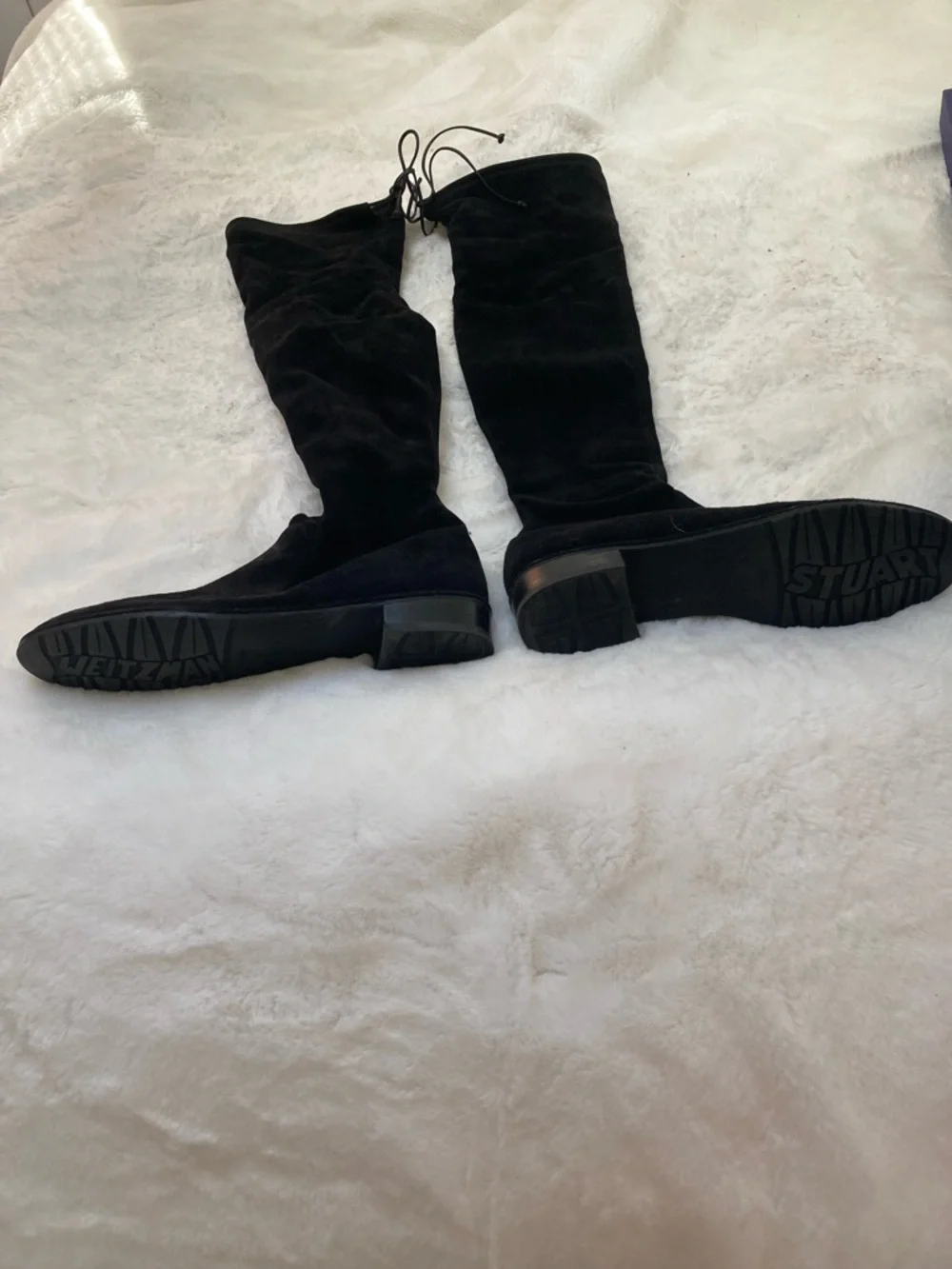 Stuart Weitzman Black Over-the-Knee Suede Boots